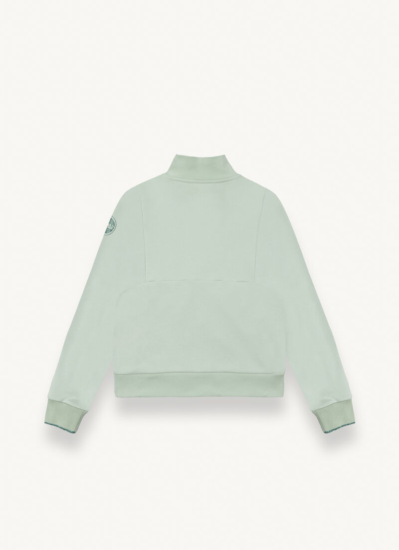 Full zip sweatshirt with high collar