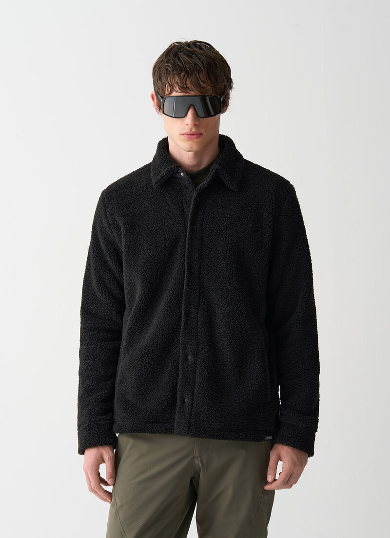 Unisex teddy-effect overshirt