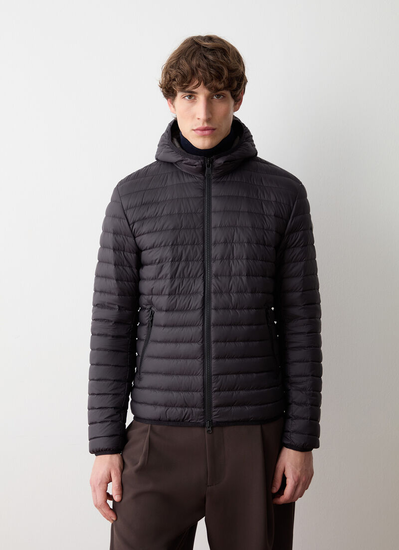 Autumn down jacket with hood