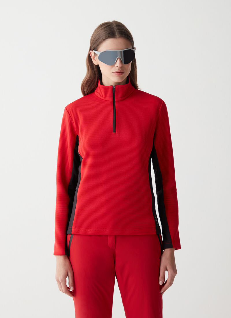 Half-zip jacquard ski fleece