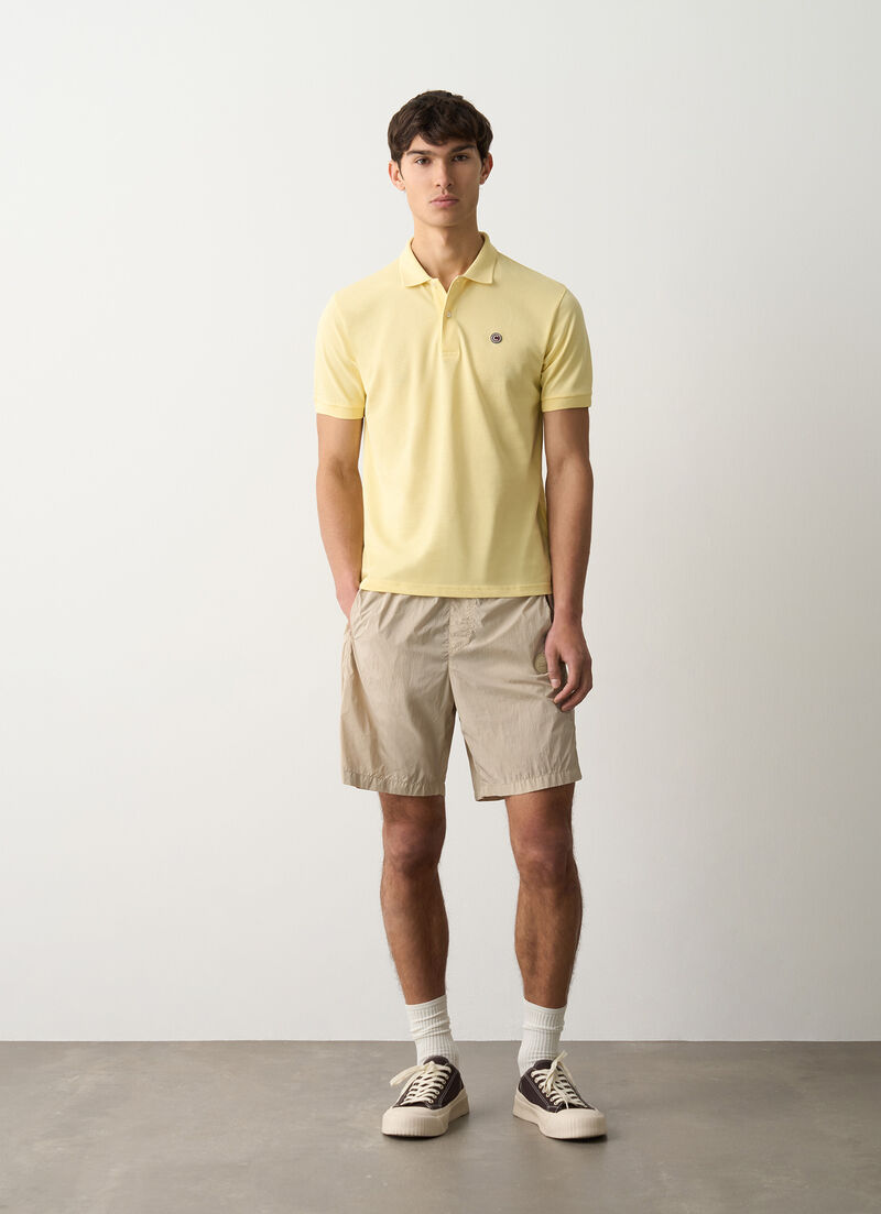 Piqué polo-shirt with ribbed trims