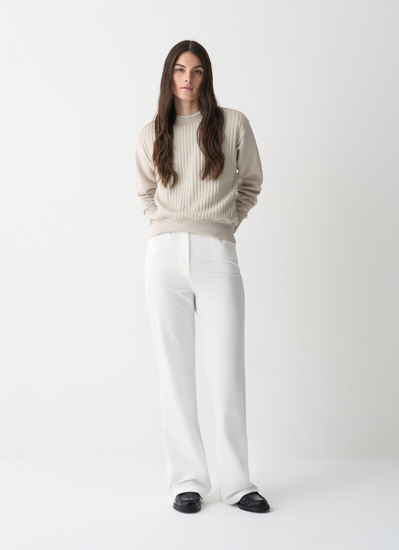 Cable-knit sweatshirt