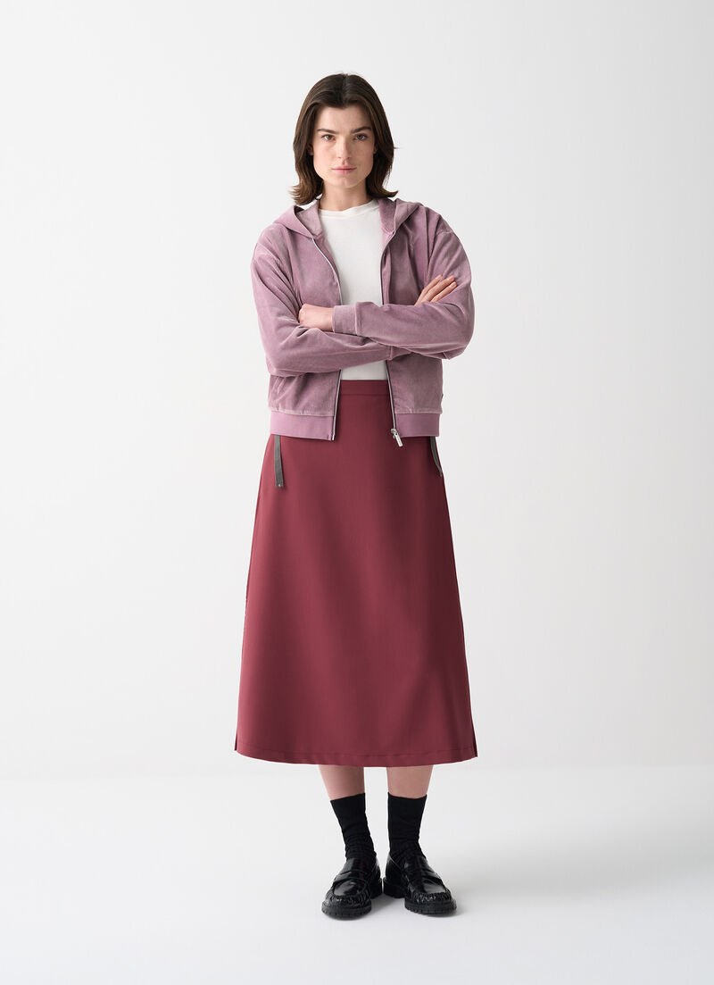 Needlecord hooded sweatshirt