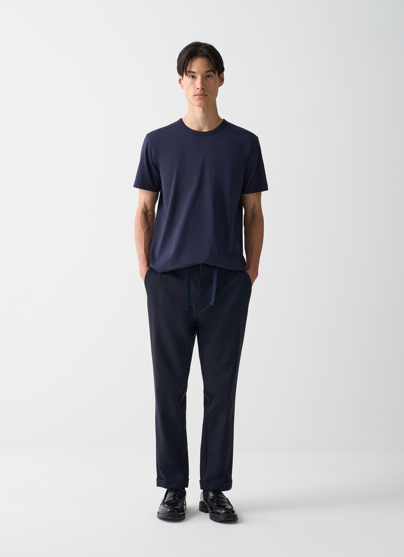 Cotton round-neck T-shirt