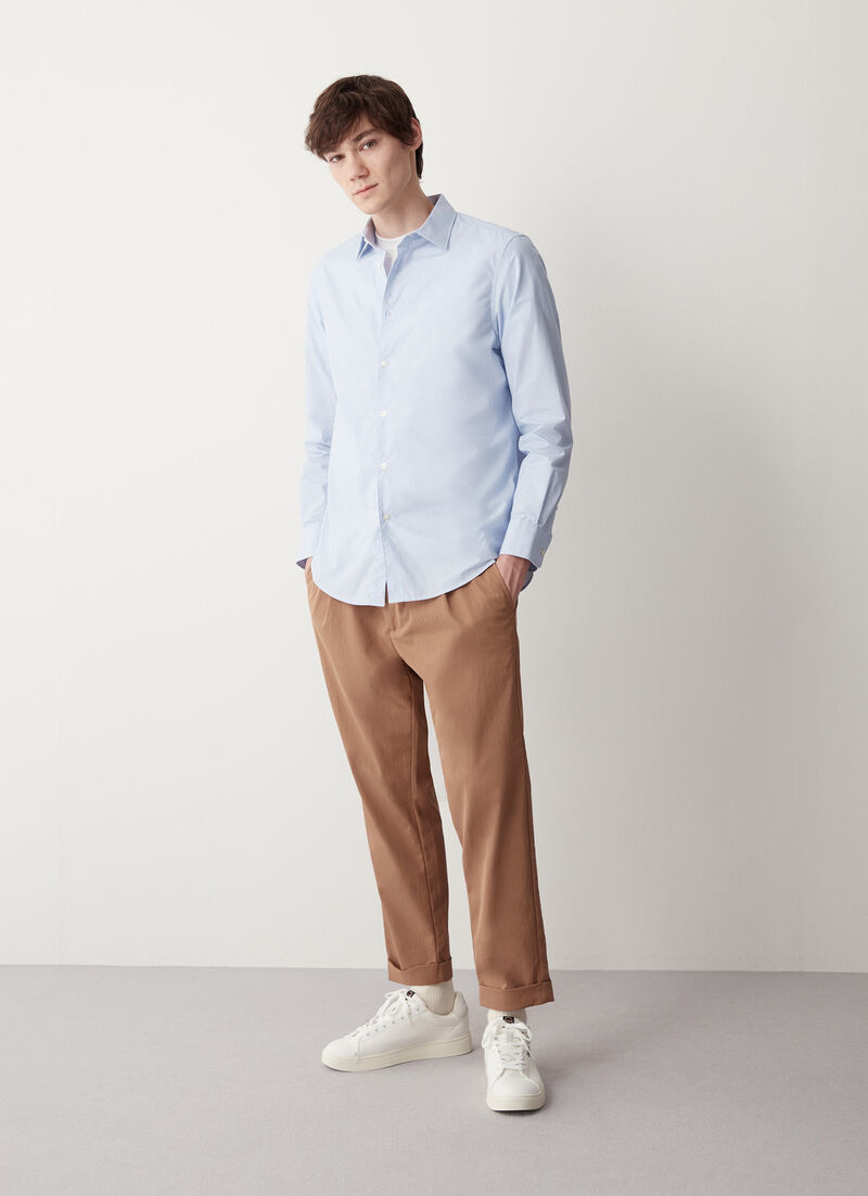 Stretch technical fabric trousers