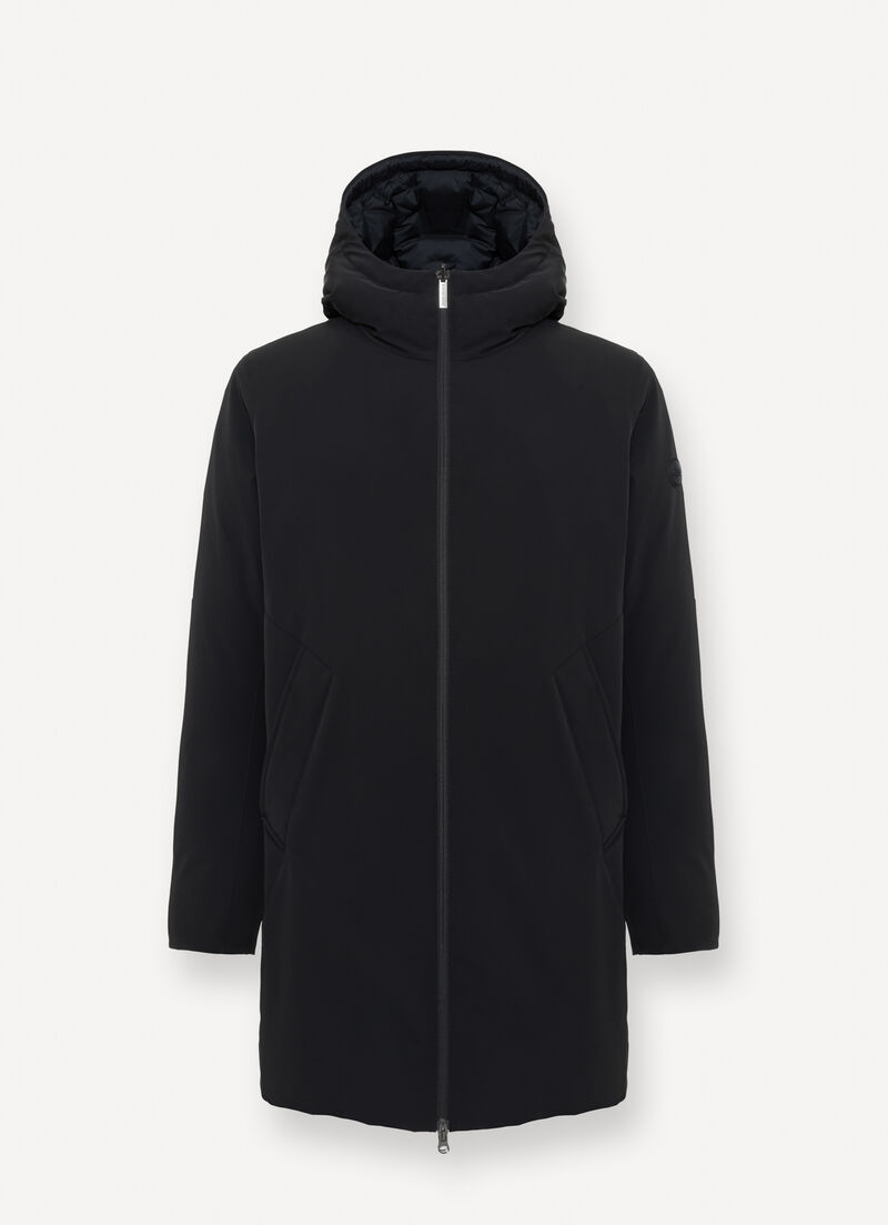 Long reversible waterproof down jacket