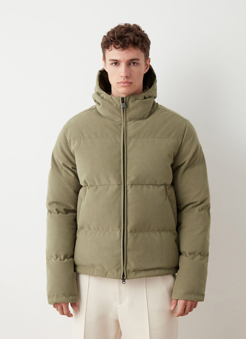 Waterproof corduroy down jacket