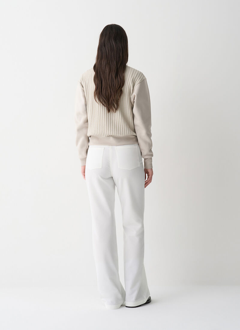 Cable-knit sweatshirt