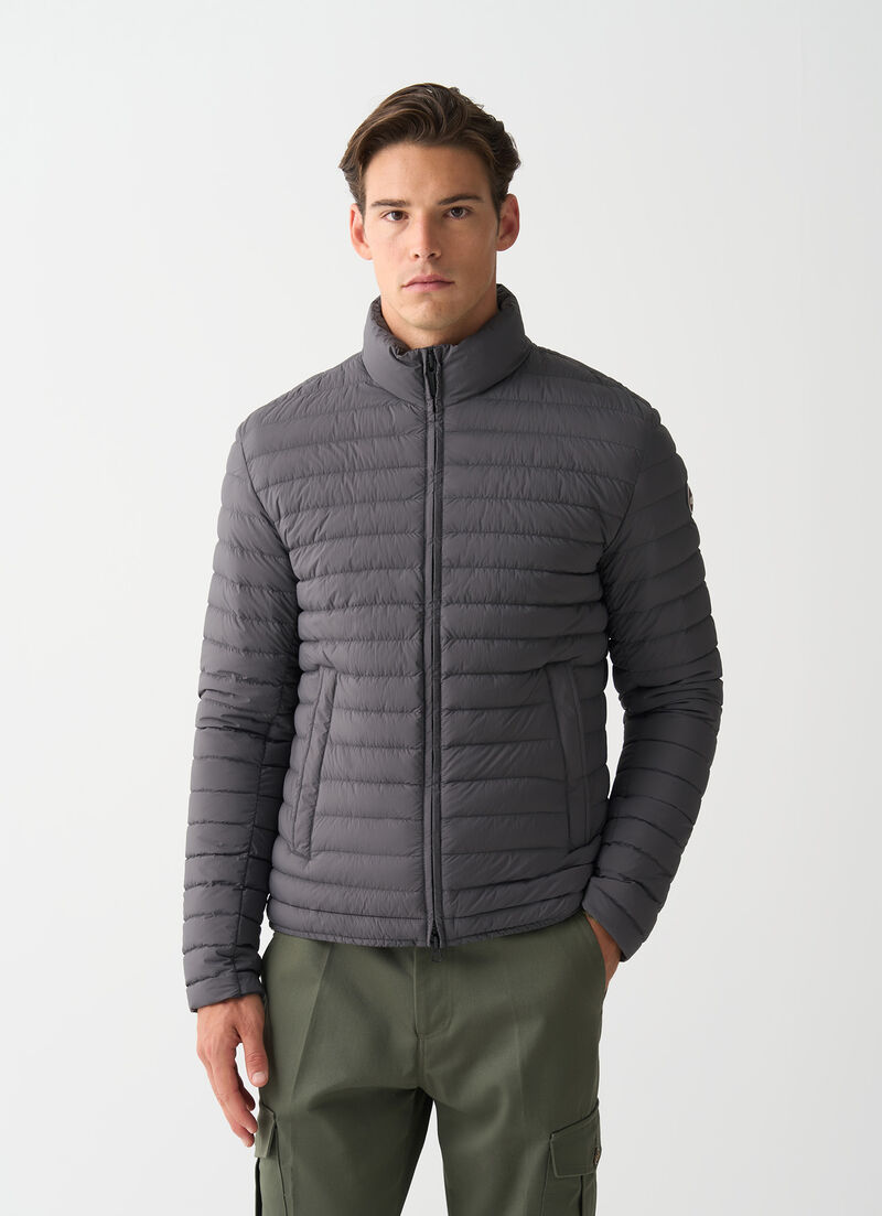 Light down jacket with padded collar
