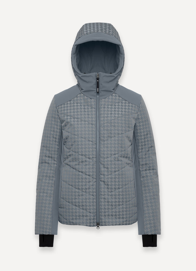 Charming houndstooth ski jacket