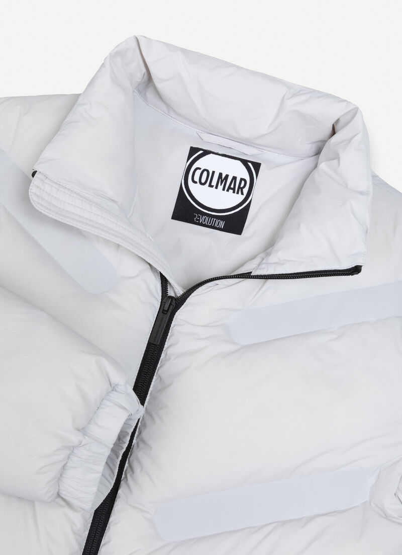 Matte down jacket with diagonal design