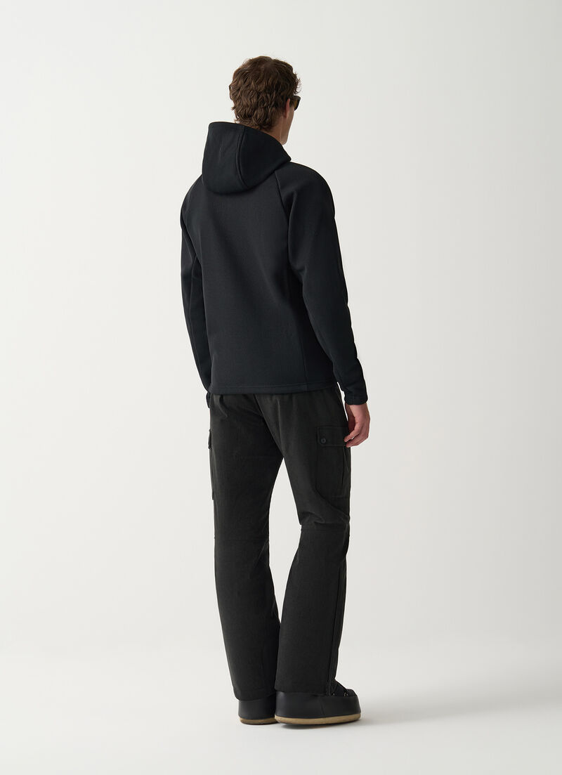 Knit fleece ski hoody