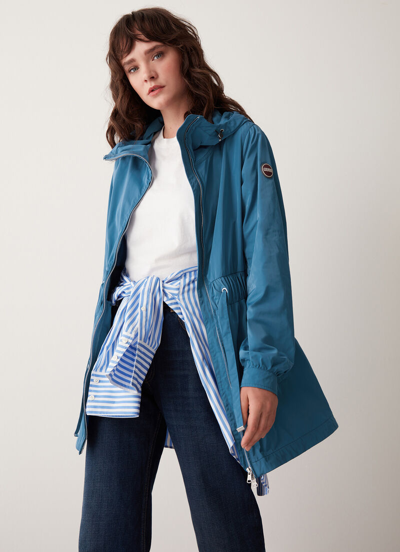 Mid-length taffeta jacket