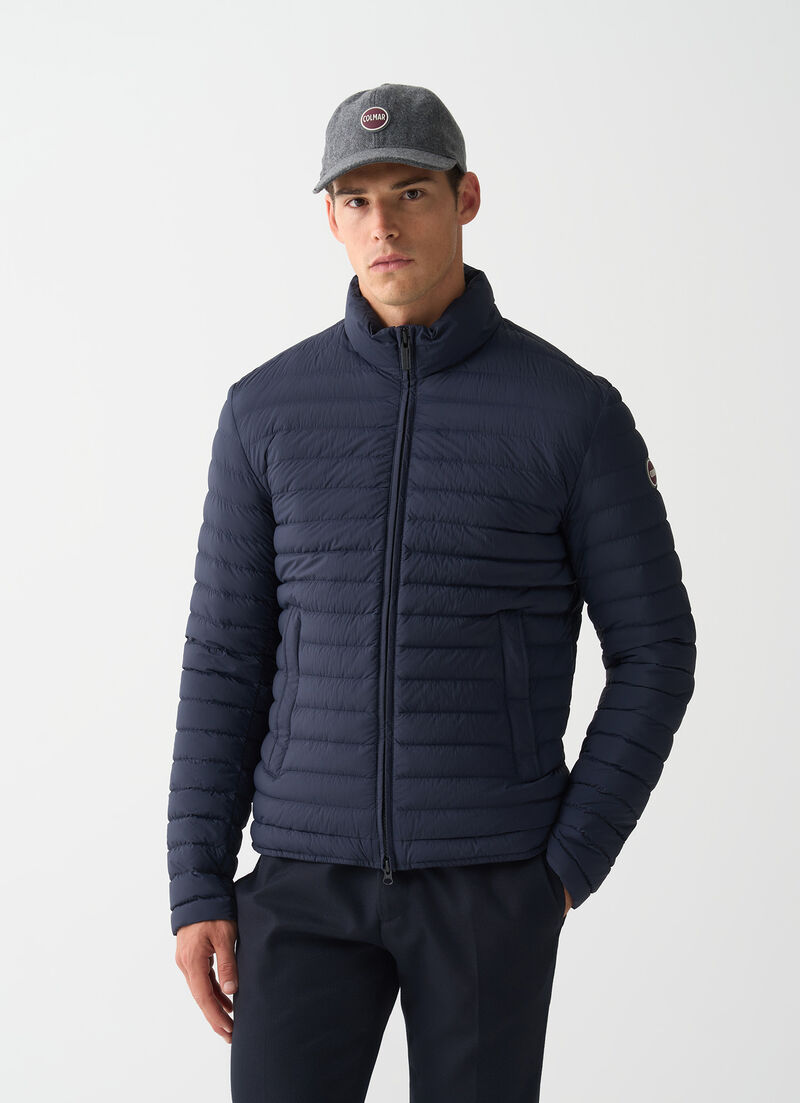 Light down jacket with padded collar