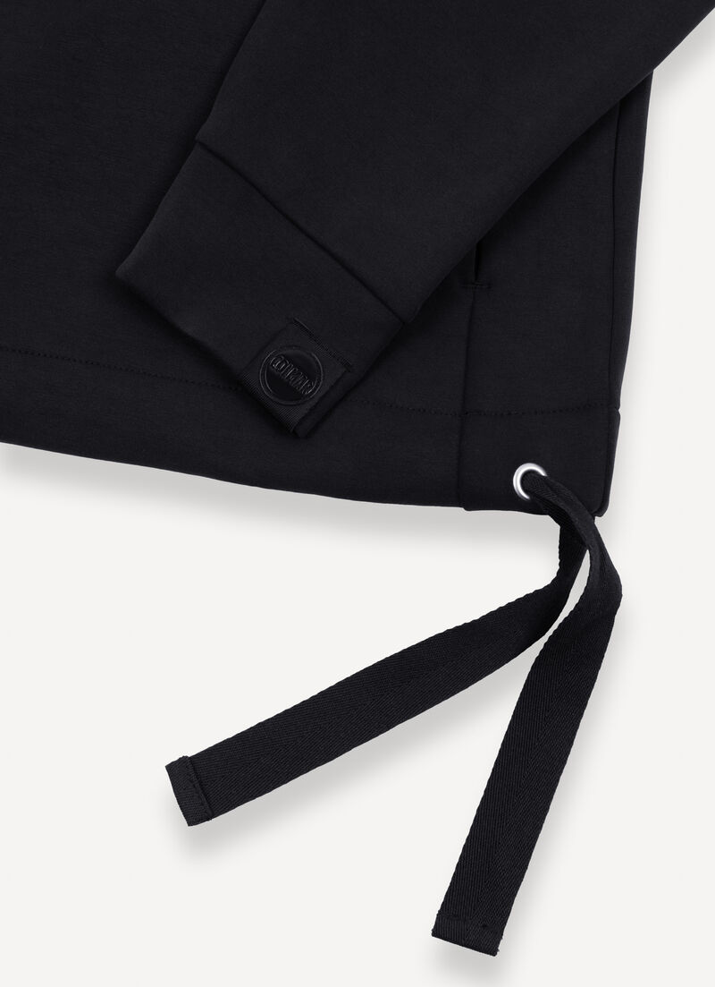 Hooded sweatshirt with drawstring hood