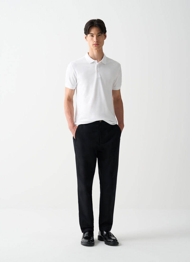 Cotton piqué polo-shirt
