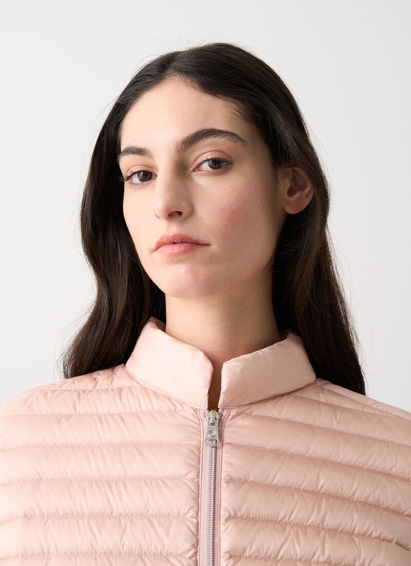 Padded collar down jacket