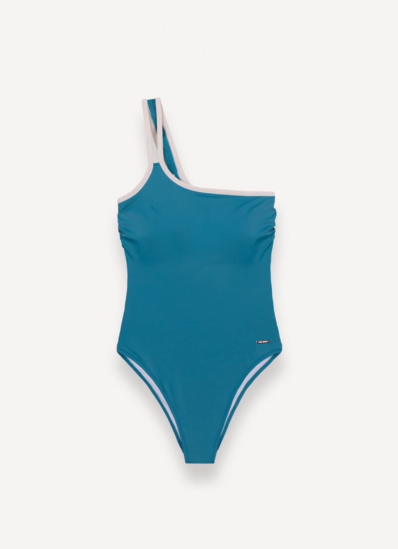 One-piece, one-shoulder swimsuit