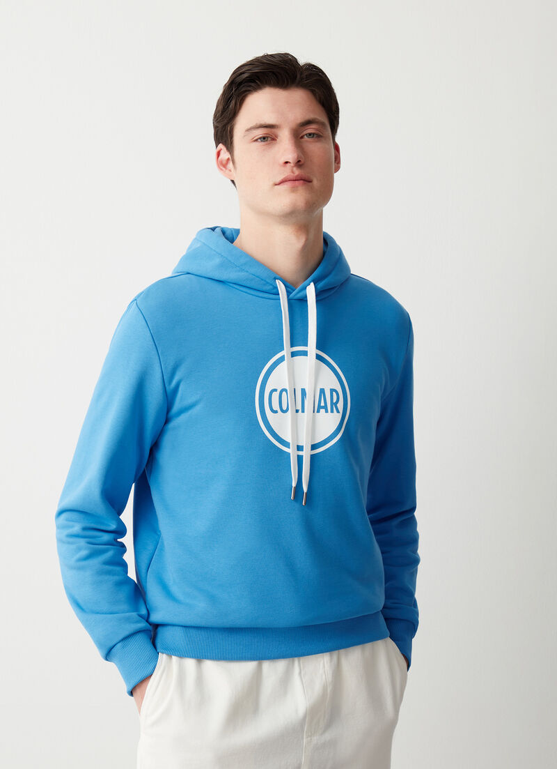 Hooded sweatshirt with maxi logo