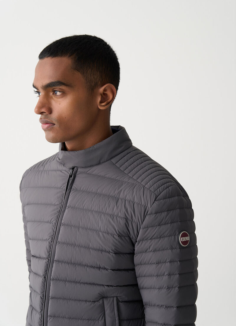 Lightweight down biker jacket