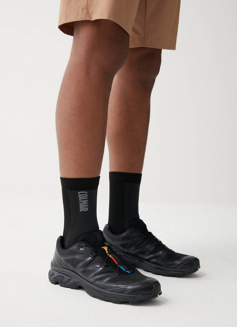 Unisex socks with jacquard logo