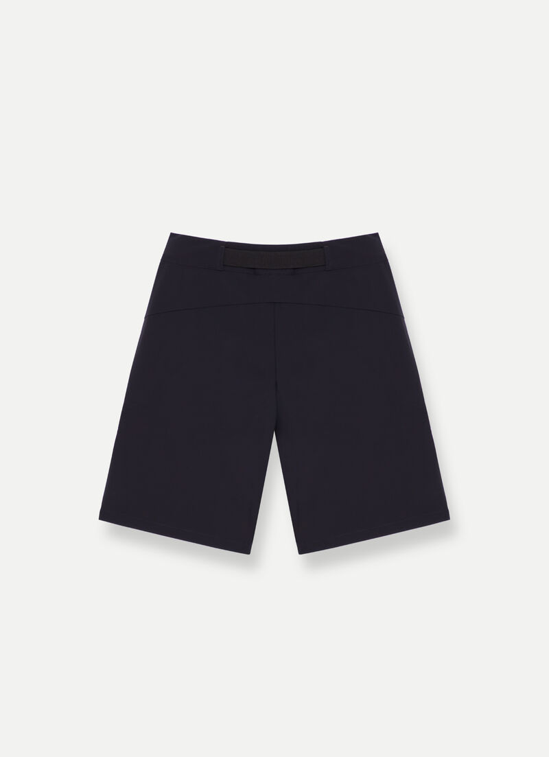Zipped multi-pocket Bermuda shorts