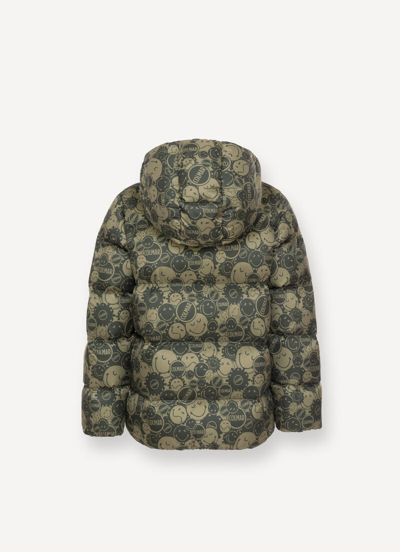 SmileyWorld® down jacket with hood