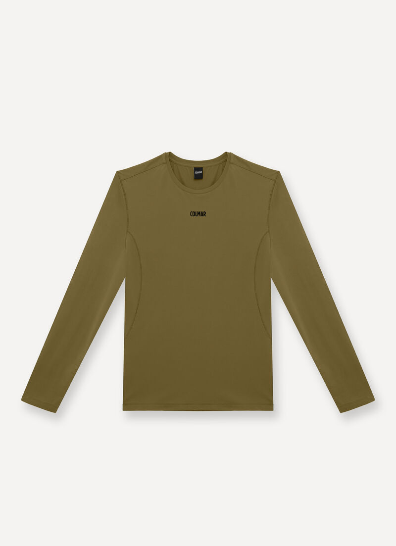 Long-sleeved T-shirt in stretch jersey