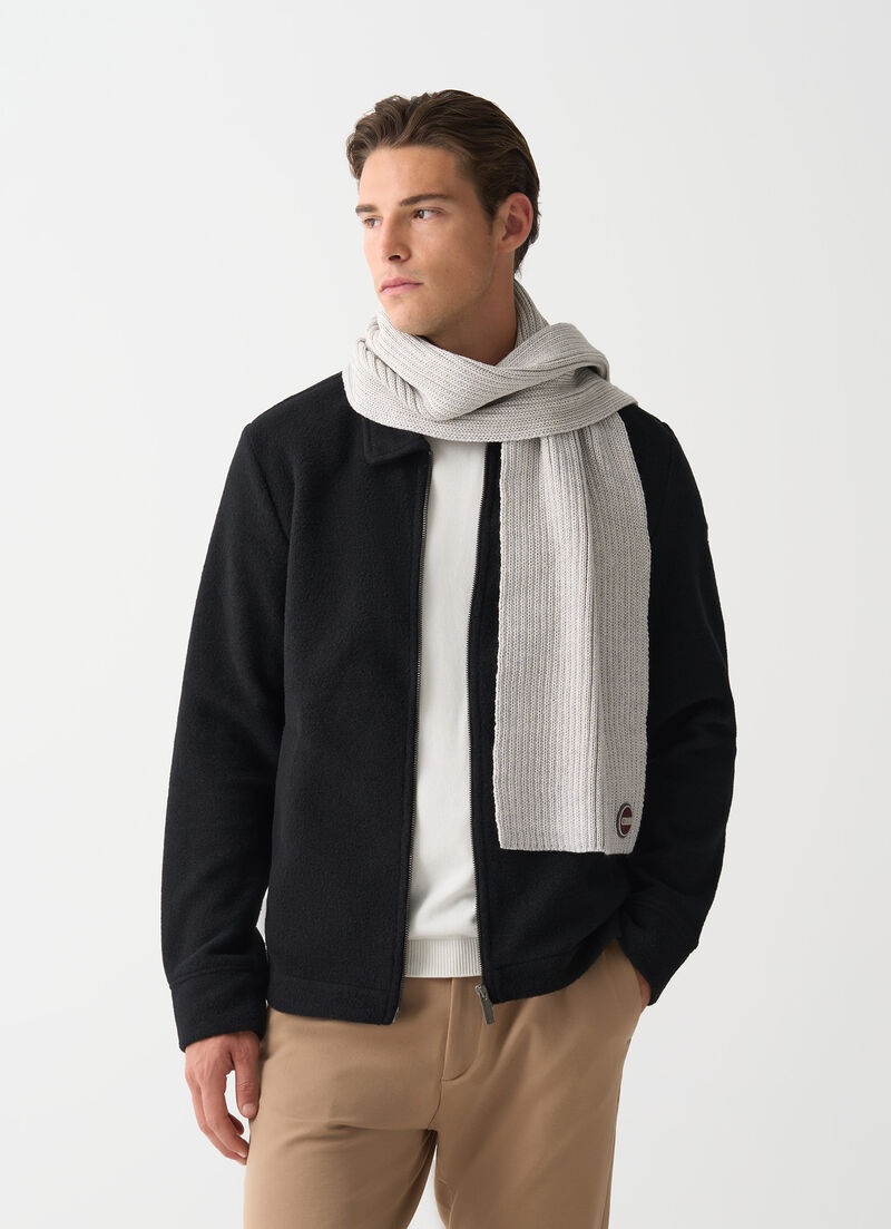 Unisex rib-knit scarf