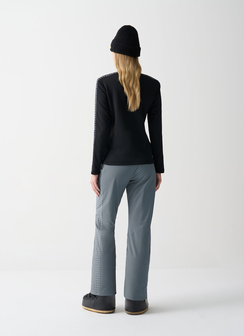 Houndstooth ski fleece