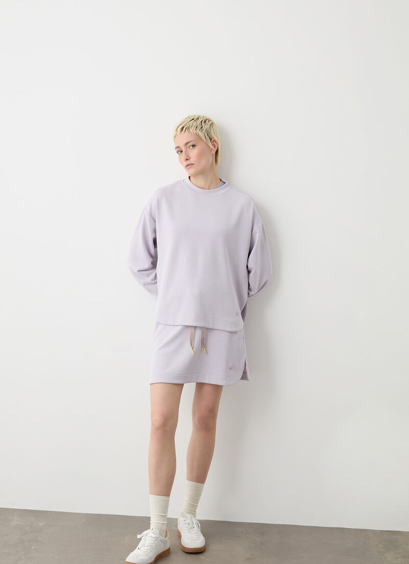 Sweatshirt-fabric skirt