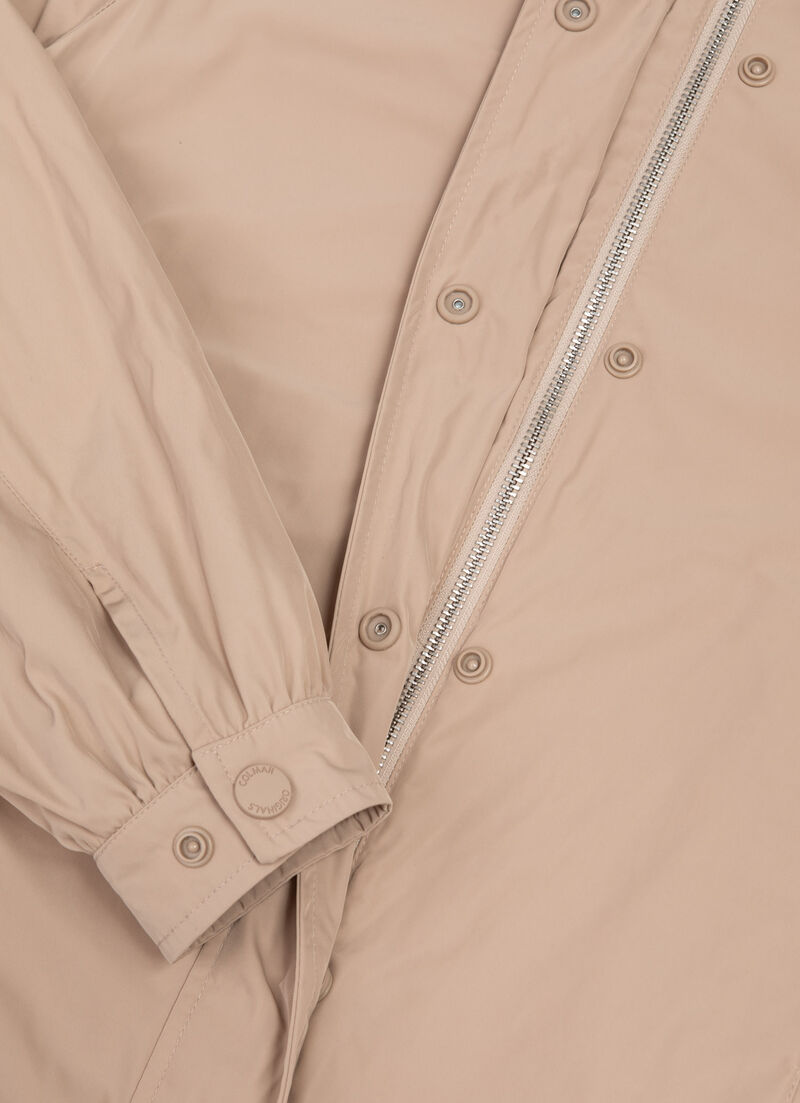 Unlined taffeta jacket with hood