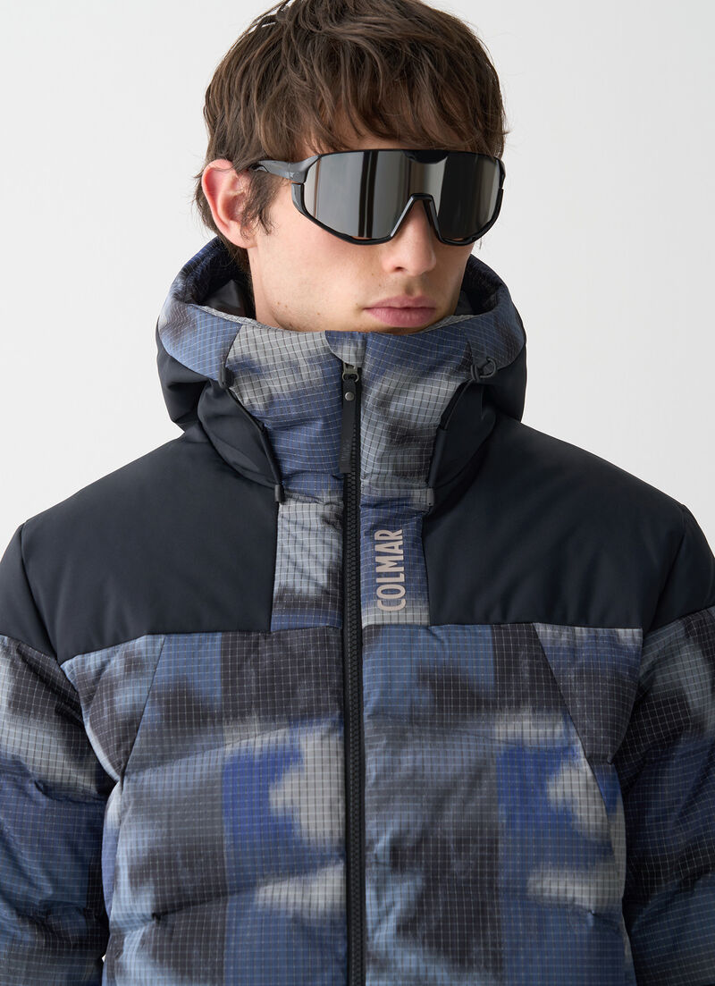 Camou Effect padded ski jacket