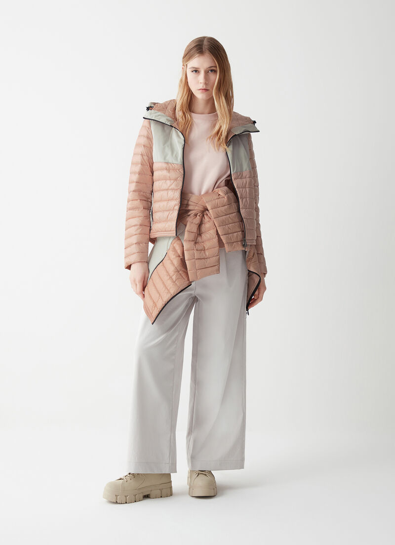 Hooded recycled fabric jacket