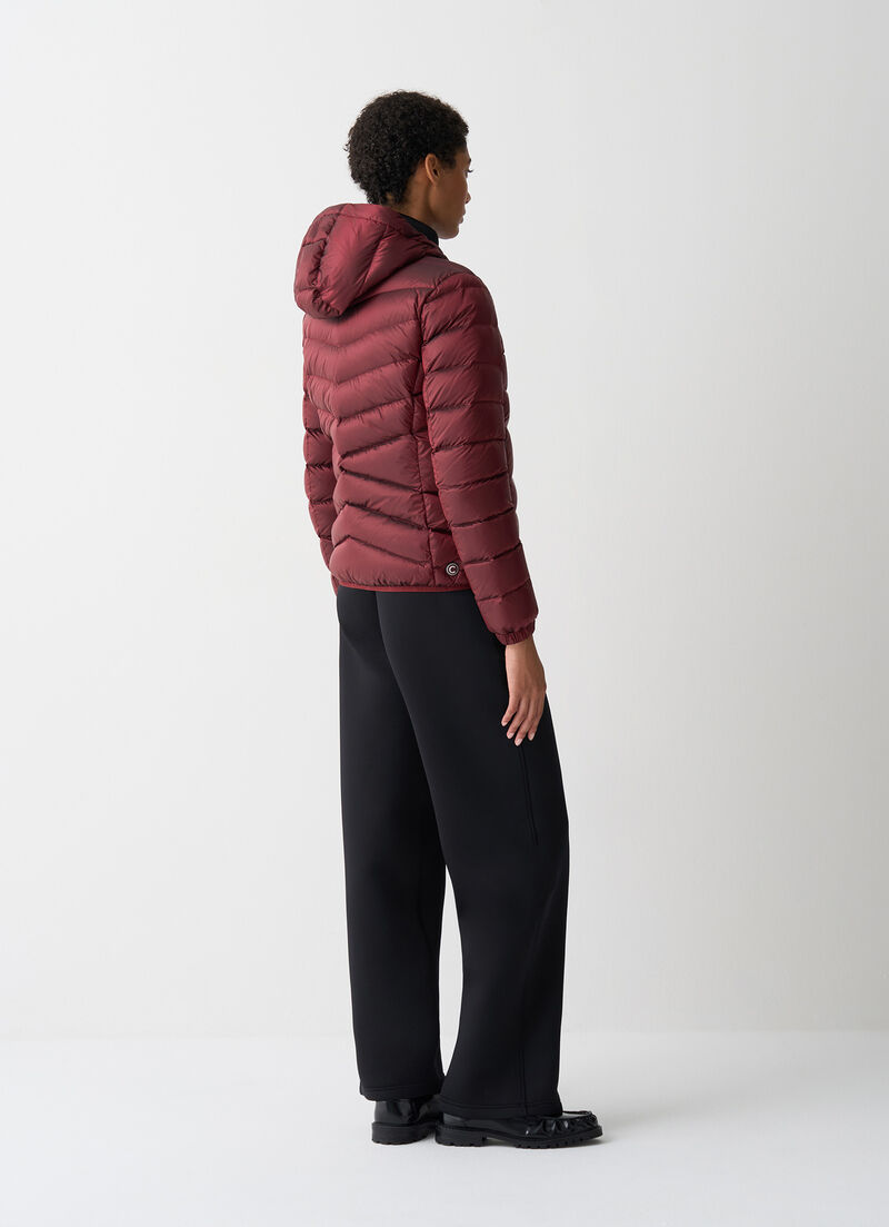 Quilted down jacket with hood