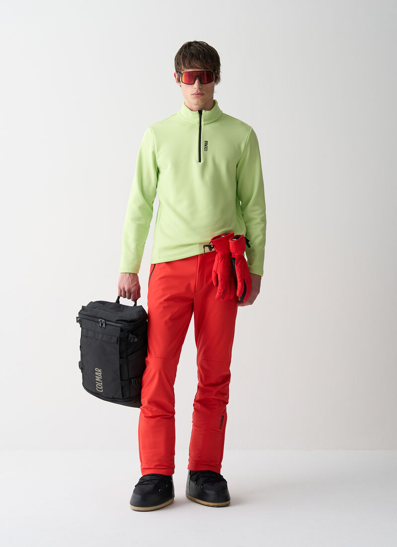 Half-zip stretch ski fleece