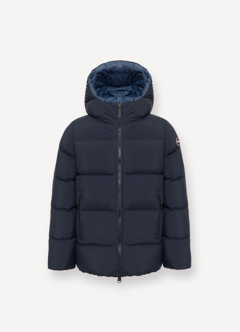 Reversible hooded quilted jacket