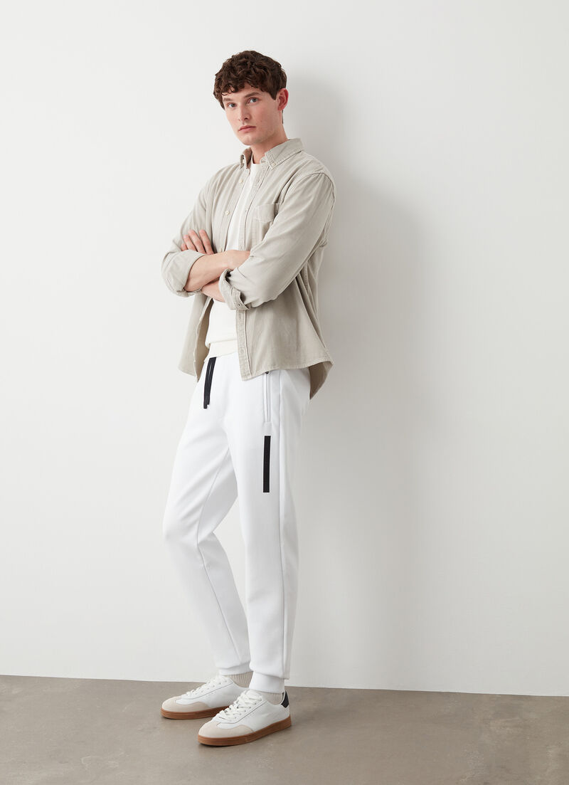 Jumpsuit trousers with zip