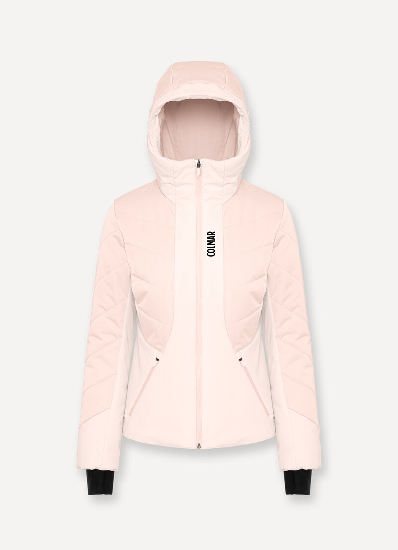 Satin fabric ski jacket