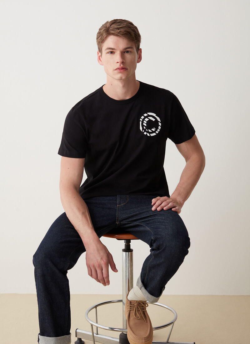 Crewneck cotton jersey T-shirt