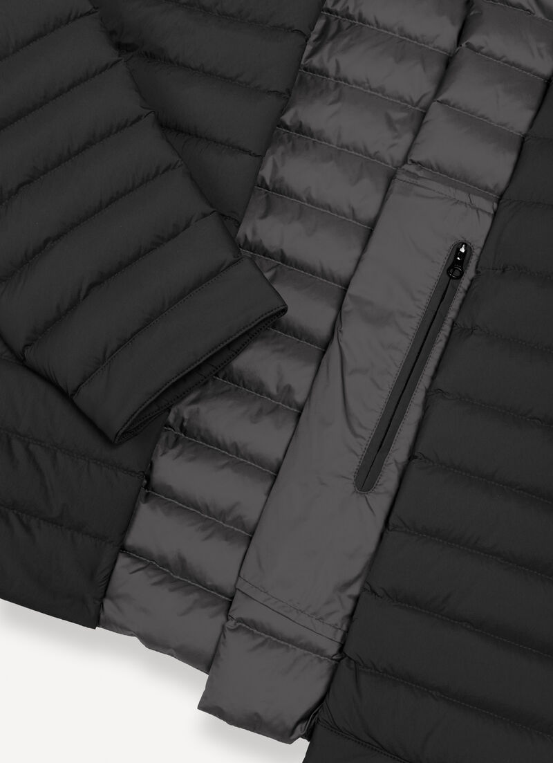 Lightweight down biker jacket