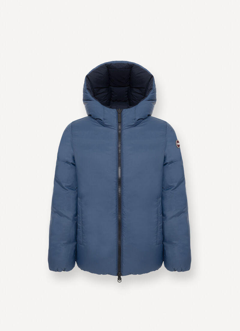 Reversible hooded quilted jacket