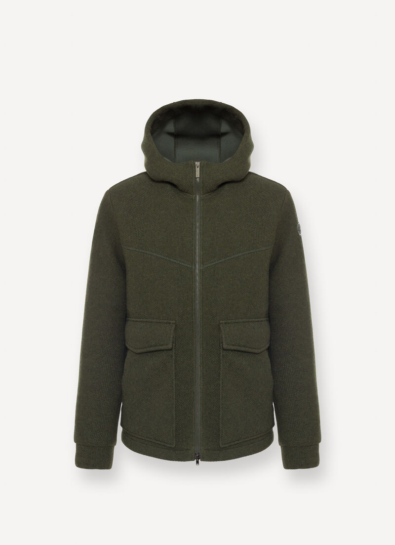 Pique jacket with hood