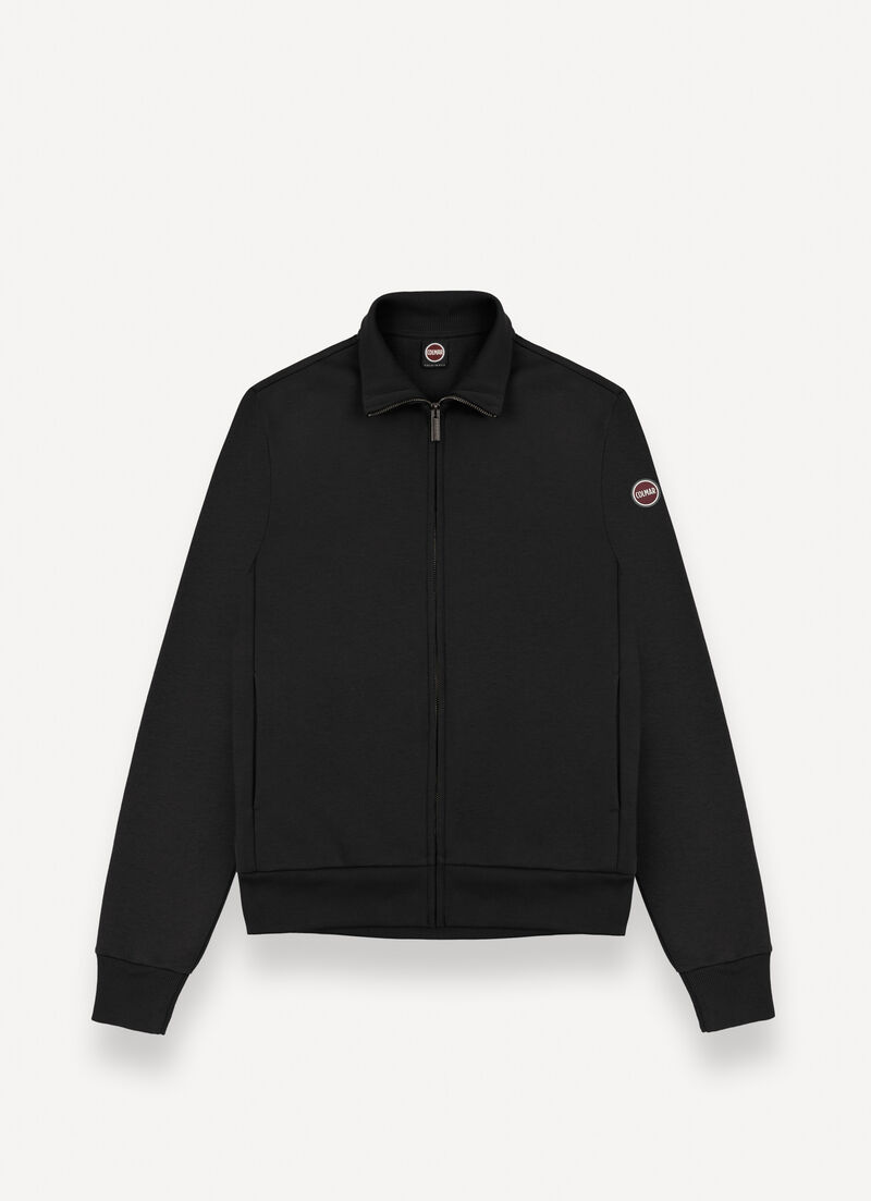 Cotton high-neck sweatshirt