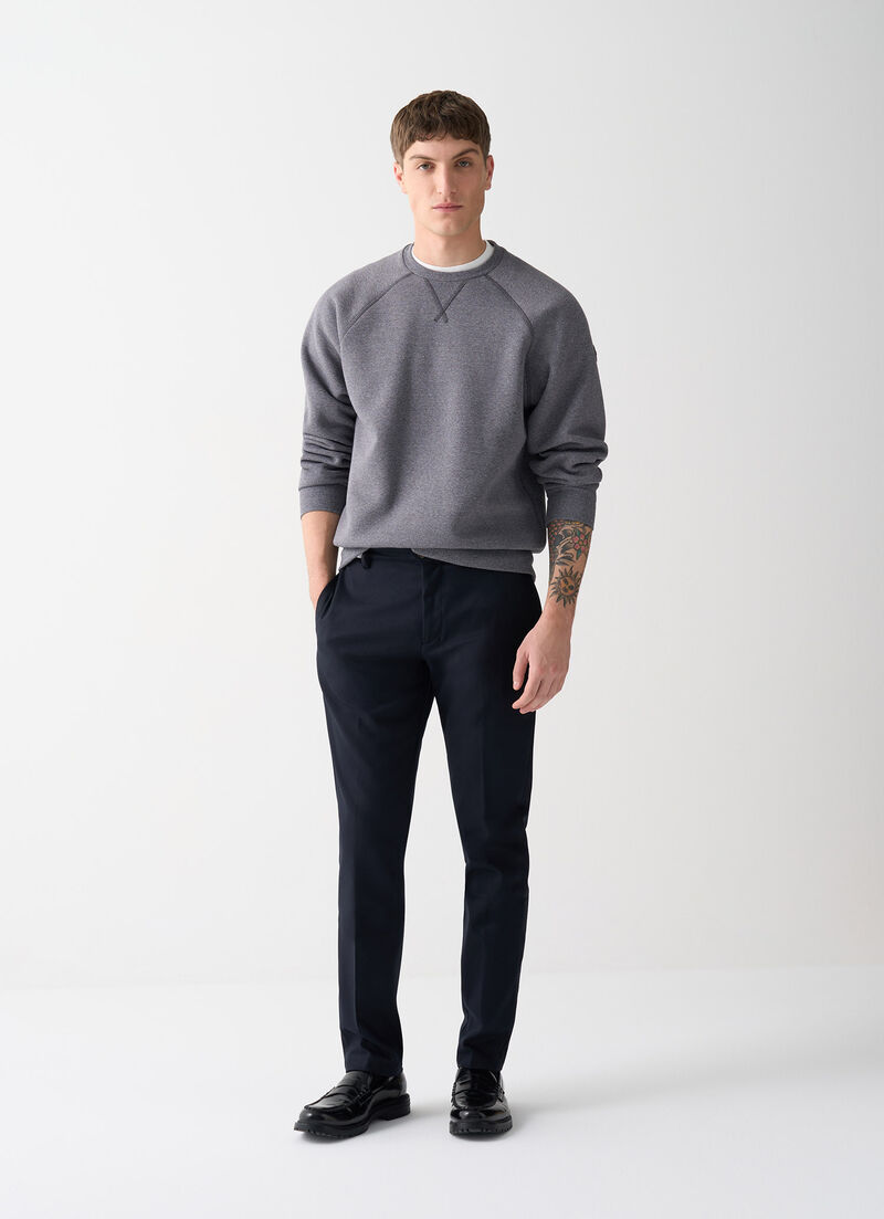 Melange crew-neck sweatshirt