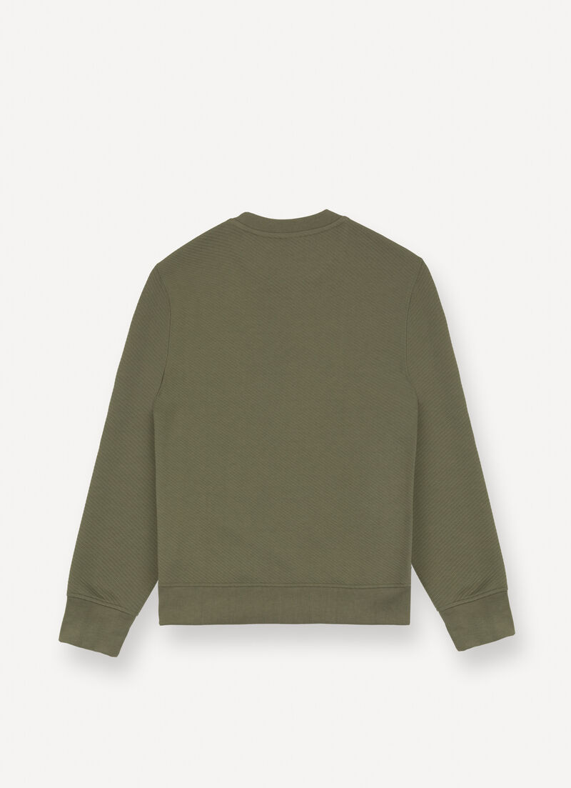 Round-neck jacquard sweatshirt