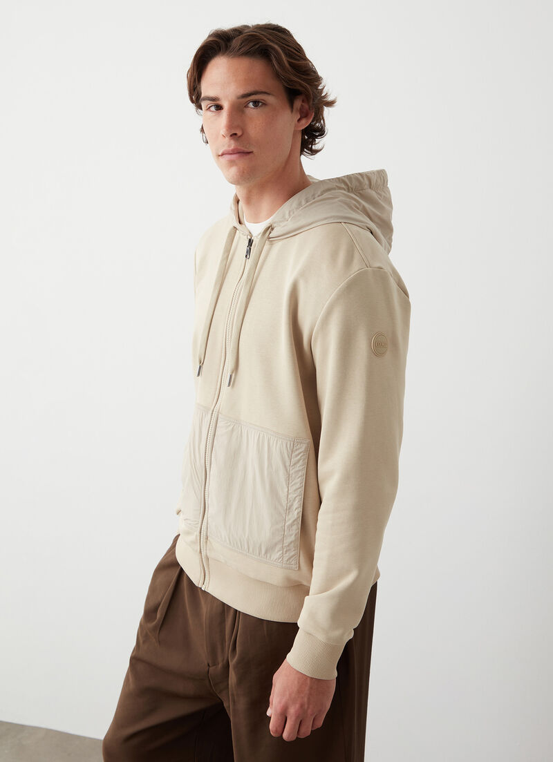 Sweatshirt with nylon details