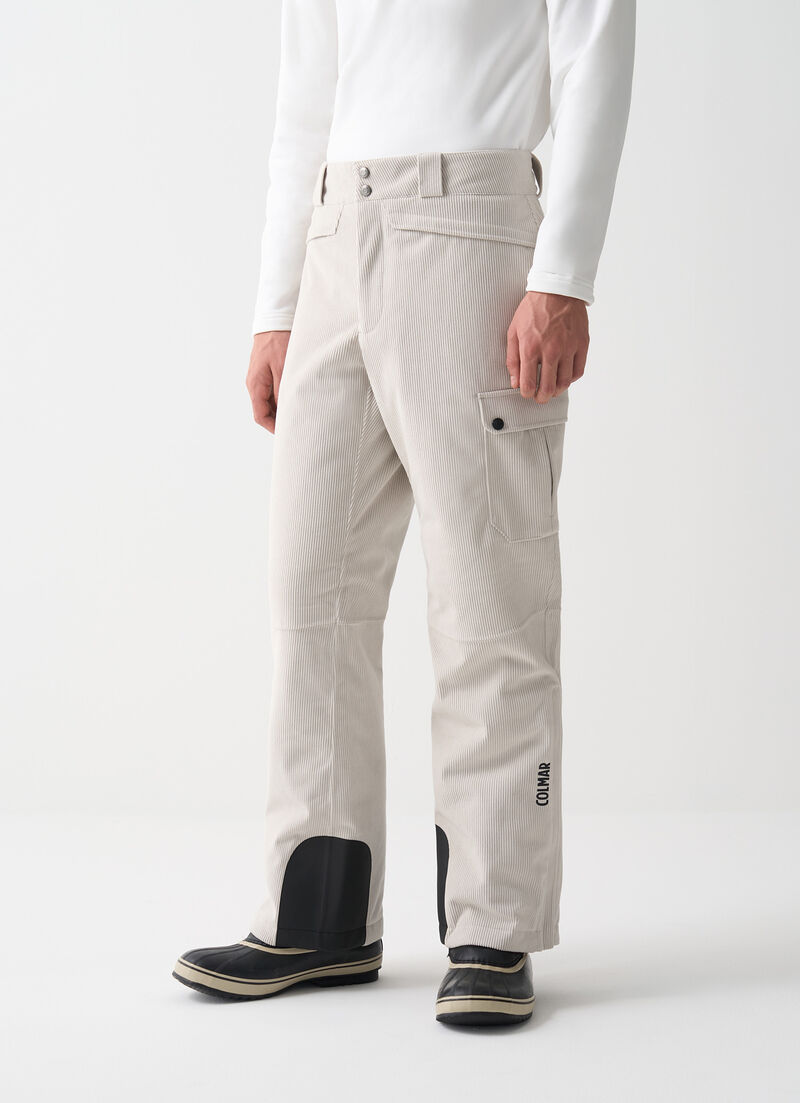 Padded corduroy ski pants
