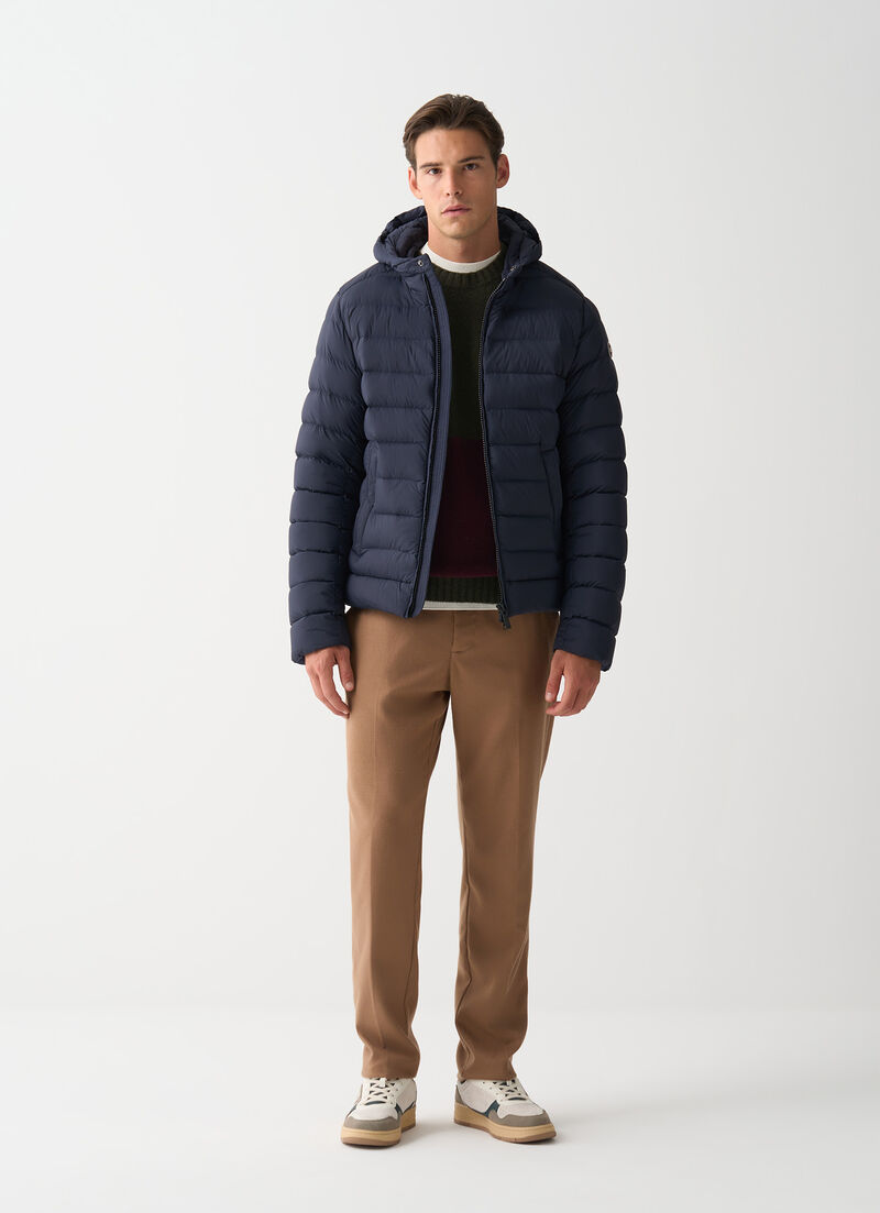 Down jacket with hood