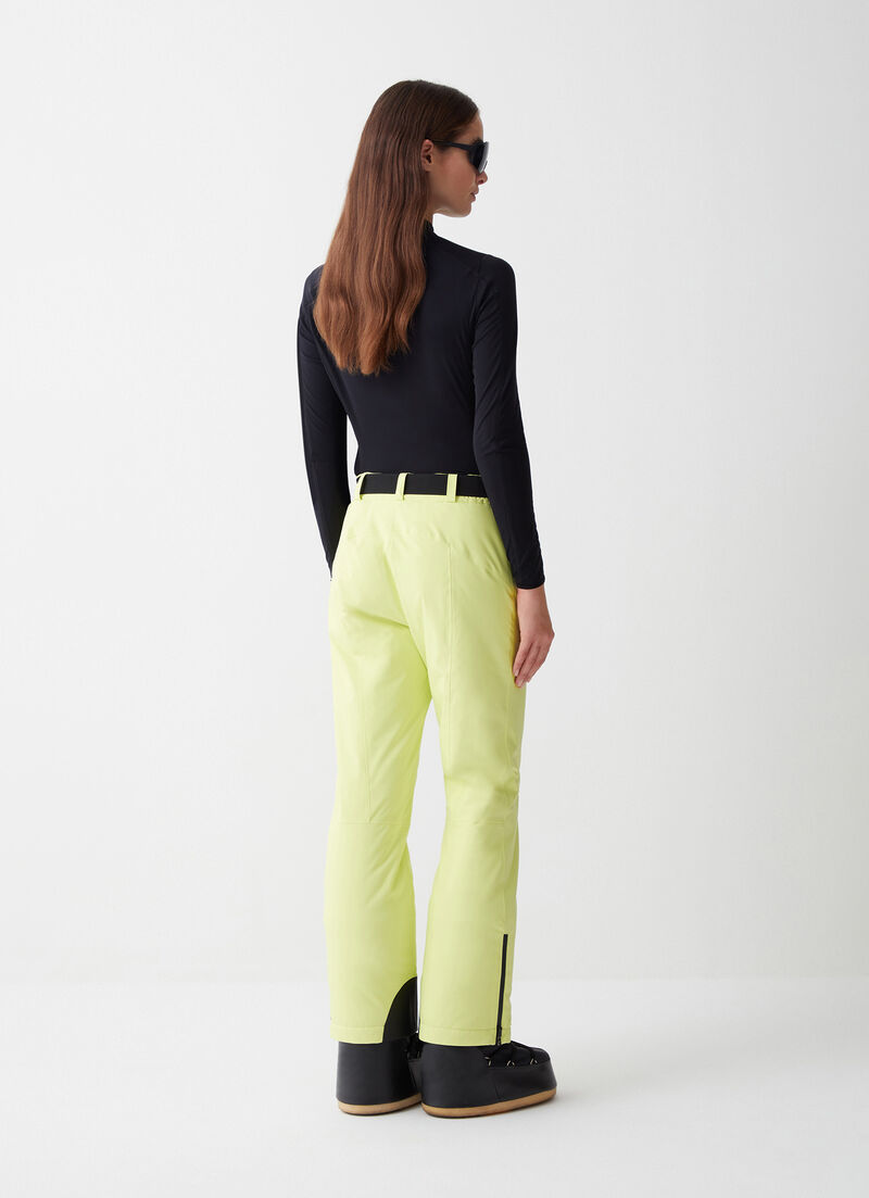 Padded ski pants with belt